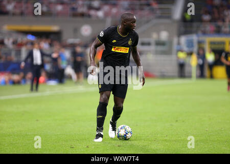 Mailand, Italien. 17.September 2019. Champions League 2019-20 Gruppe F. FC Internazionale vs SK Slavia Praha. Romelu Lukaku des FC Internazionale. Stockfoto