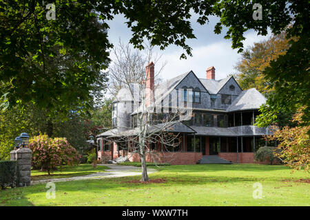 Isaac Bell House, einem der berühmten eleganten Newport Mansions auf Rhode Island, USA Stockfoto