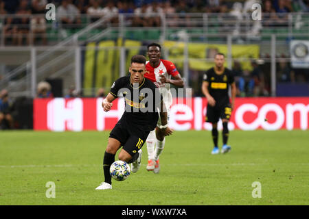 Mailand, Italien. 17.September 2019. Champions League 2019-20 Gruppe F. FC Internazionale vs SK Slavia Praha. Lautaro Martinez von FC Internazionale. Stockfoto