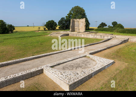 Trélivan (Bretagne, Frankreich): Bleibt der Tempel des Mars, Heiligtum des Haut-Becherel, ein bemerkenswertes Zeugnis der gallo-römischen civiliz Stockfoto