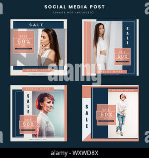 Mode moderne Soziale Medien Plakat design Illustration Stockfoto