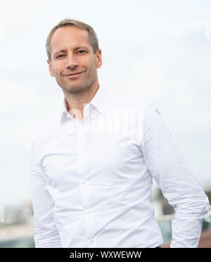 Berlin, Deutschland. 18 Sep, 2019. Basketball: Bundesliga, Saison kick-off pk Alba Berlin, Axel Schweitzer, Vorsitzender des Aufsichtsrats von ALBA Berlin. Credit: Tom Weller/dpa/Alamy leben Nachrichten Stockfoto
