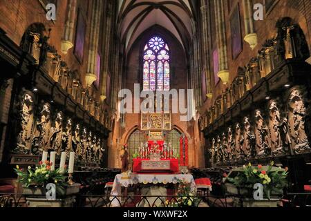 WROCLAW, Polen - 11. MAI 2018: die Kathedrale von St. Johannes der Täufer in Wroclaw, Polen. Die gotische Kathedrale war nach dem Zweiten Weltkrieg rekonstruiert Stockfoto