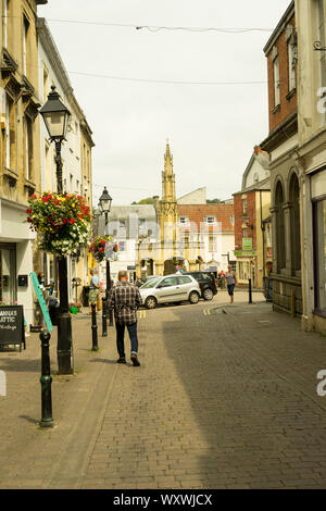 Shepton Mallet Stadtzentrum, Shepton Mallet in Somerset, England, UK. Stockfoto