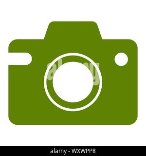 Symbol Kamera Vector Illustration Logo Vorlage. Isolierte Abbildung auf weißen Hintergrund. Stock Vektor