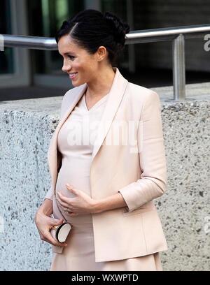 Meghan, die Herzogin von Sussex, dargestellt am National Theatre in London, England am 30. Januar 2019 Stockfoto