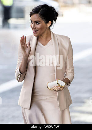 Meghan, die Herzogin von Sussex, dargestellt am National Theatre in London, England am 30. Januar 2019 Stockfoto