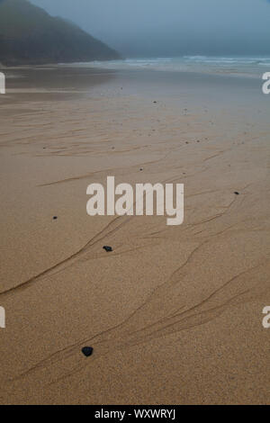 Sand Muster (diseños Naturales de la Arena). Dhail Mor Strand. Lewis Insel. Die äußeren Hebriden. Schottland, Großbritannien Stockfoto