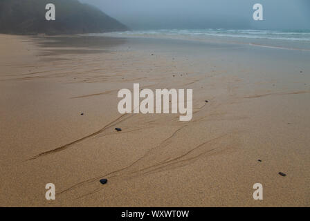 Sand Muster (diseños Naturales de la Arena). Dhail Mor Strand. Lewis Insel. Die äußeren Hebriden. Schottland, Großbritannien Stockfoto