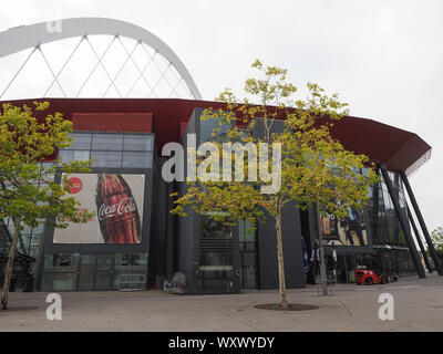 KOELN, Deutschland - ca. August 2019: Koelnmesse (Bedeutung der Messe Köln) Stockfoto