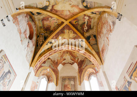 Juli 21, 2019 - Pordenone, Italien - die mittelalterliche Kathedrale von San Marco, Anbauteile innen Stockfoto