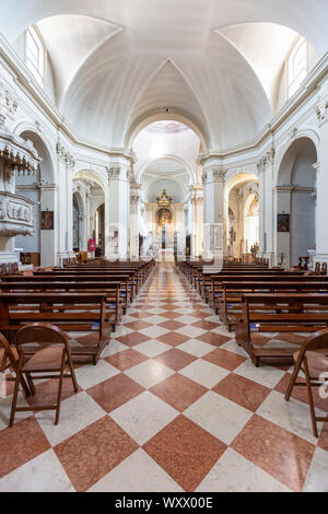 Juli 21, 2019 - Pordenone, Italien - die mittelalterliche Kathedrale von San Marco, Anbauteile innen Stockfoto