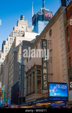 Disney's "Eingefroren" im St. James Theatre, Times Square, New York City, USA, Broadway, NEW YORK Stockfoto