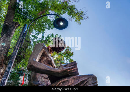 Ankara/Türkei - vom 11. September 2019: "Menschenrechte Monument' auf Kizilay Yuksel Straße. Yuksel Street ist ein beliebtes Reiseziel in Ankara Stockfoto