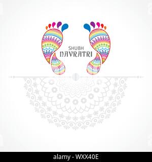 Abbildung: Happy Navratri gruss Vektor Stock Vektor