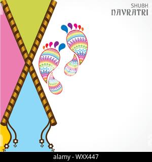 Abbildung: Happy Navratri gruss Vektor Stock Vektor