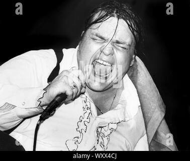 Meat Loaf auf der Bühne an der Dr. Pepper Music Festival im Central Park, New York City, 1978 Stockfoto