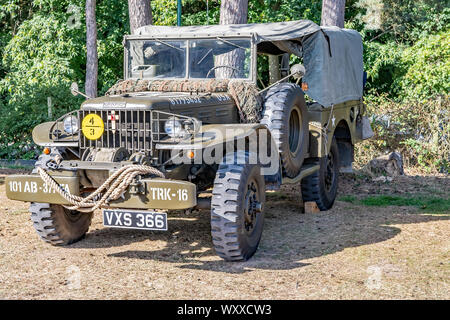 Das vordere Ende des US-Militär Jeep auf der jährlichen 40er Wochenende im Holt Stockfoto