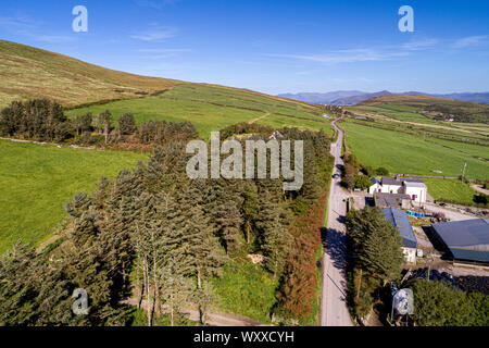 Luftaufnahme der High Road, Valentia Island, County Kerry, Irland Stockfoto