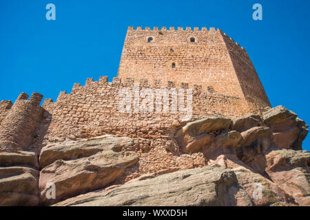 Zafra Burg. Campillo de Dueñas, Provinz Guadalajara, Castilla La Mancha, Spanien. Stockfoto