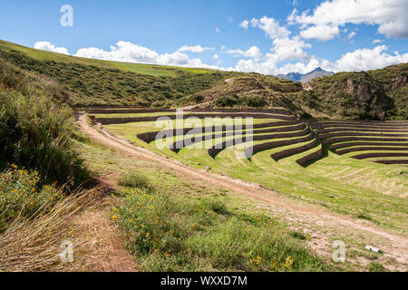 Moray Kulturen blicken von oben, Cusco, Peru Stockfoto