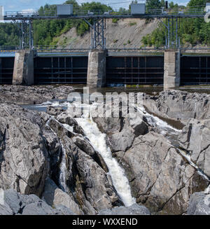 Der Strom auf dem St John River, Grand fällt, NB Canada Stockfoto