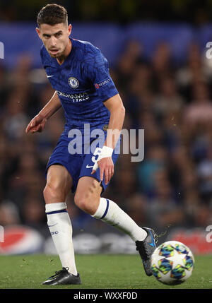 London, Großbritannien. 17 Sep, 2019. Jorginho von Chelsea - Chelsea v Valencia, UEFA Champions League - Gruppe H, Stamford Bridge, London, Großbritannien - 17 September 2019 Editorial nur mit der Credit: Spieltag Bilder begrenzt/Alamy leben Nachrichten Stockfoto