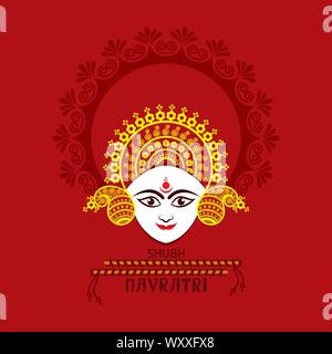 Abbildung: Happy Navratri gruss Vektor Stock Vektor
