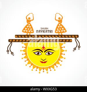 Abbildung: Happy Navratri gruss Vektor Stock Vektor