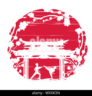 Karate Berufe - Grunge Hintergrund Stockfoto