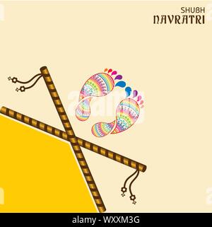 Abbildung: Happy Navratri gruss Vektor Stock Vektor