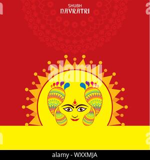 Abbildung: Happy Navratri gruss Vektor Stock Vektor
