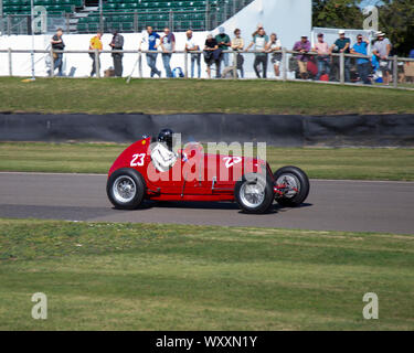 Historische Ferrari Formel 1-Rennwagen am 2019 Goodwood Revival Stockfoto