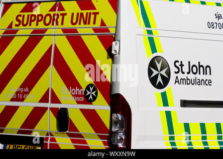 St John Ambulance Support Unit Stockfoto