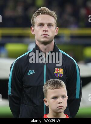 Dortmund, Deutschland. 17 Sep, 2019. firo: 17.09.2019 Fußball, 2019/2020 Champions League BVB Borussia Dortmund - FC Barcelona 0:0 Frenkie de Jong, Porträt | Quelle: dpa/Alamy leben Nachrichten Stockfoto