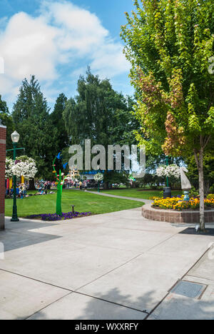 Szene von Pioneer Park in Puyallup, Washington. Stockfoto