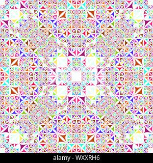 Bunte nahtlose Abstrakt geschwungene Dreieck Mosaik Kaleidoskop Muster Tapete - ethnische vector Hintergrund Grafik Stock Vektor