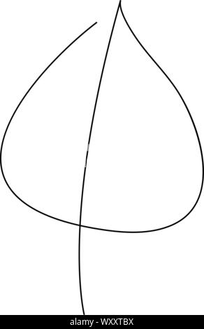 Blätter im Herbst eine Strichzeichnung Vector Illustration Stock Vektor