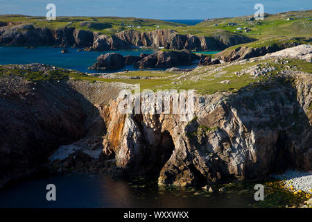 Paisaje Costero (Landschaft). Lag-Ma Leatha. Südwesten Lewis Insel. Die äußeren Hebriden. Schottland, Großbritannien Stockfoto