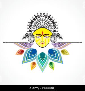 Abbildung: Happy Navratri gruss Vektor Stock Vektor