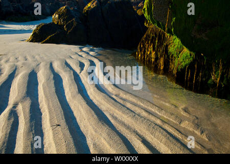 Playa Mol Foirs Geòdha Strand. Mealasta. Südwesten Lewis Insel. Die äußeren Hebriden. Schottland, Großbritannien Stockfoto