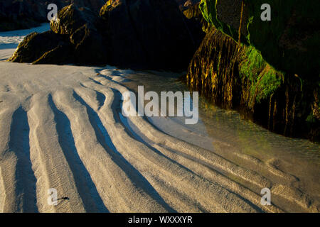 Playa Mol Foirs Geòdha Strand. Mealasta. Südwesten Lewis Insel. Die äußeren Hebriden. Schottland, Großbritannien Stockfoto