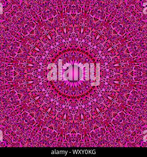 Rosa Blumen Garten mandala Wallpaper - orientalische abstract Vector meditation Hintergrundbild Stock Vektor