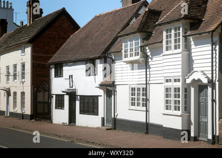 Häuser in Lindfield High Street West Sussex Stockfoto