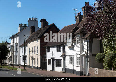 Häuser in Lindfield High Street West Sussex Stockfoto