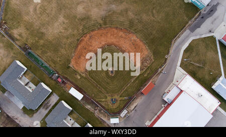 Auf eine leere Baseball Feld Stockfoto