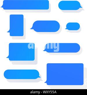 Chat Nachrichten Benachrichtigung Vector Illustration. Smart Handy Chatten sms Vorlage blasen. Stock Vektor