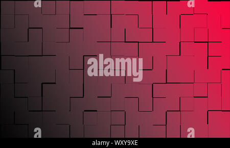 Abstrakte 3D Rendering geometrische Muster auf Farbverlauf Hintergrund. Trendy Banner. Bunte Illustrationen. Futuristischen Tapete. Handy Screensaver. Stockfoto