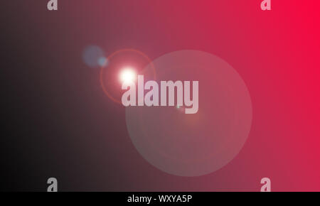 Abbildung: Spotlight auf dunklem Hintergrund. Neon Spot. Ideal für Anwendungen im Web und Mobile. Lens Flare. Abstrakt. Ausleuchtung. Fantasy. Verträumt. Glow. Stockfoto