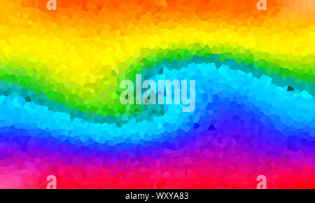 Abstrakte bunten Mosaikfliesen Muster. Farbenfrohe kristallisiert Textur Hintergrund. Rainbow farbige Pop Art Illustration. Grafik. Handy Bildschirmschoner. Stockfoto